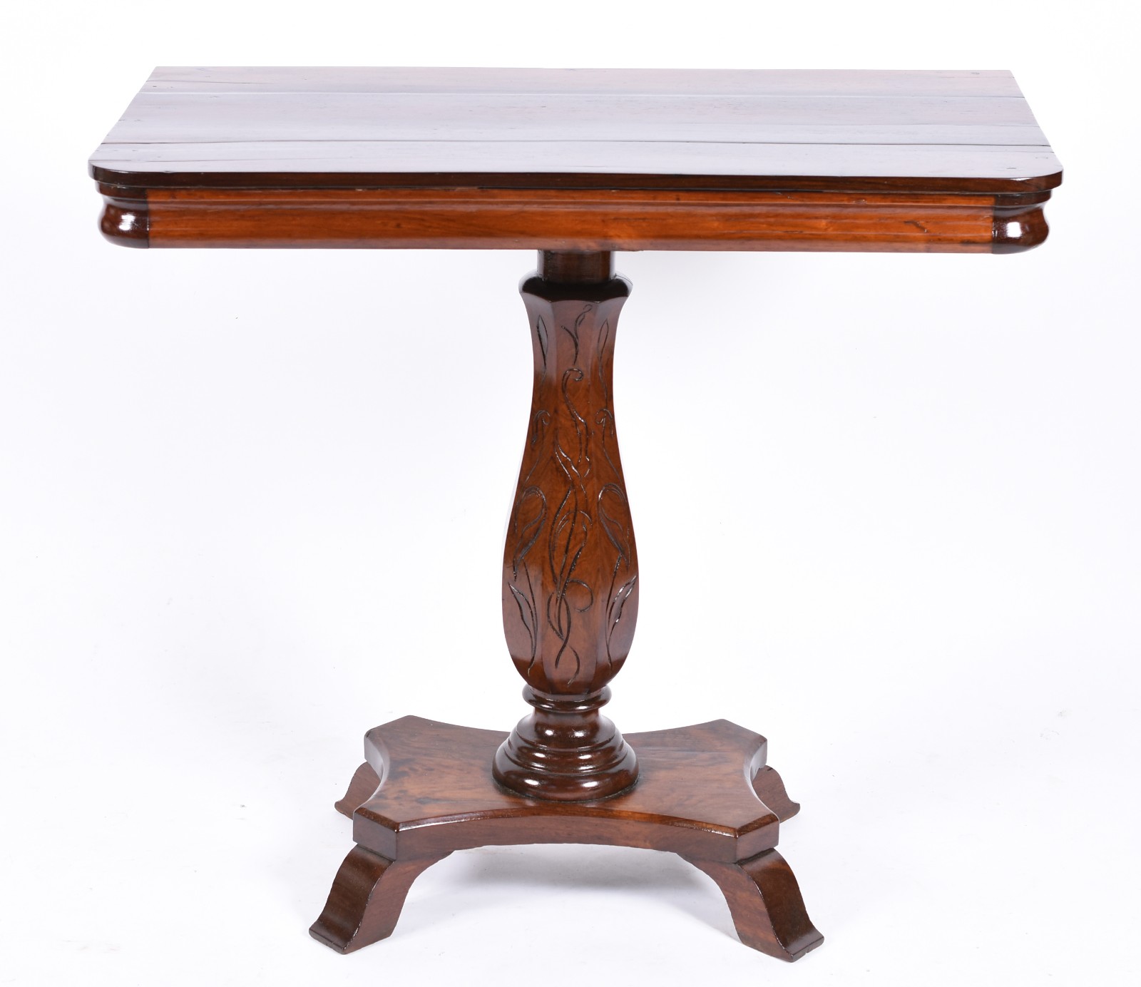Mesa de encostar de madeira nobre, tampo retangular apoiado sobre... - foto 2 de 5