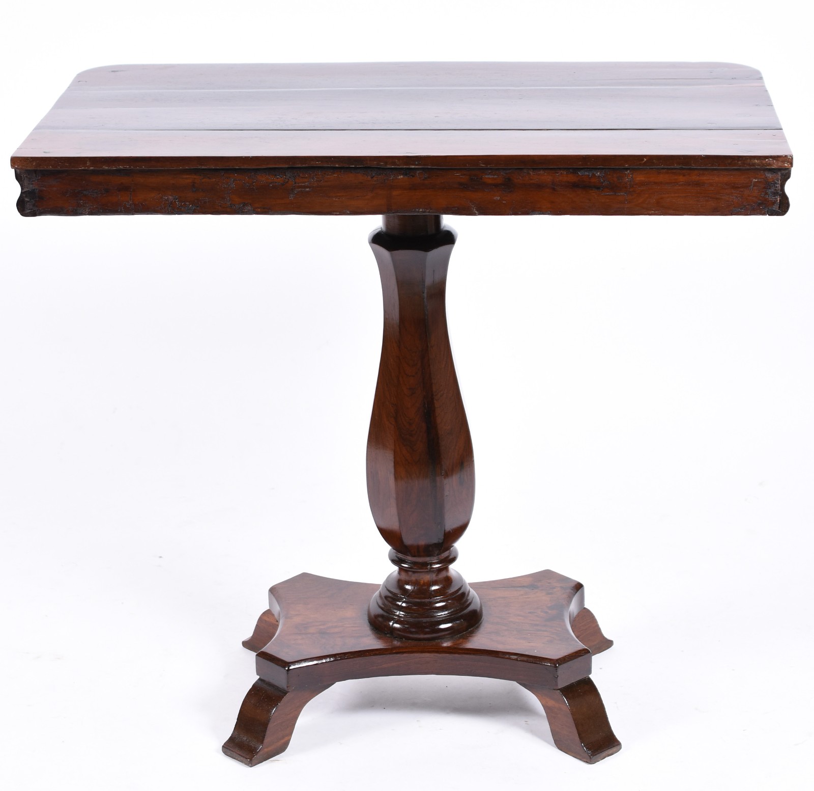 Mesa de encostar de madeira nobre, tampo retangular apoiado sobre... - foto 4 de 5