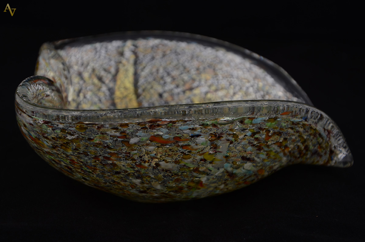 SEGUSO. BOWL em vidro de murano no formato heart/teardrop, decorado... - foto 1 de 2