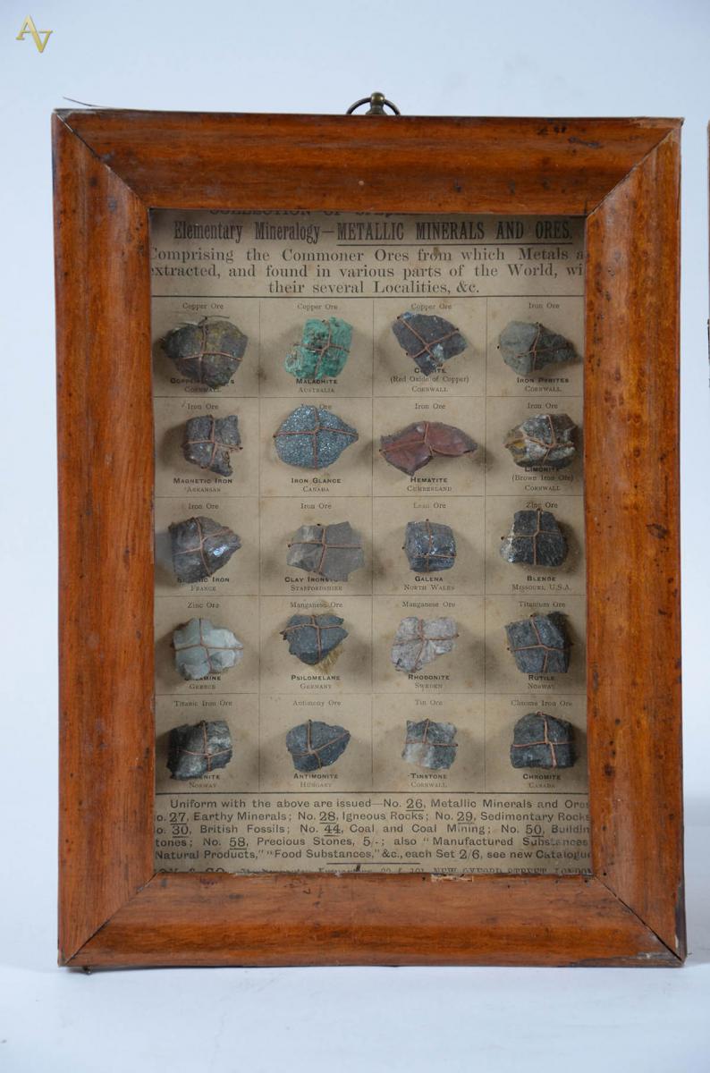Par de quadros Victorianos com estudos gemológicos com exemplos de... - foto 3 de 3