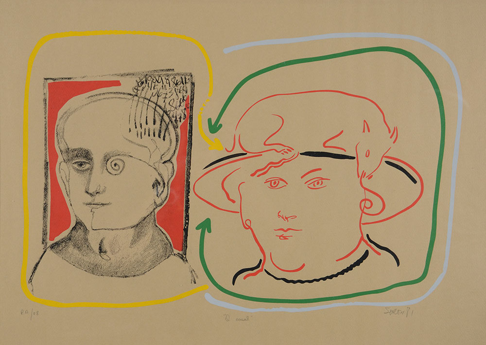 SIRON FRANCO - serigrafia - Casal - prova do artista Nº 08 - 49 x 68...
