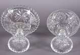 Duas compoteiras de cristal tcheco lapidado. - Duas compoteiras de cristal tcheco lapidado.