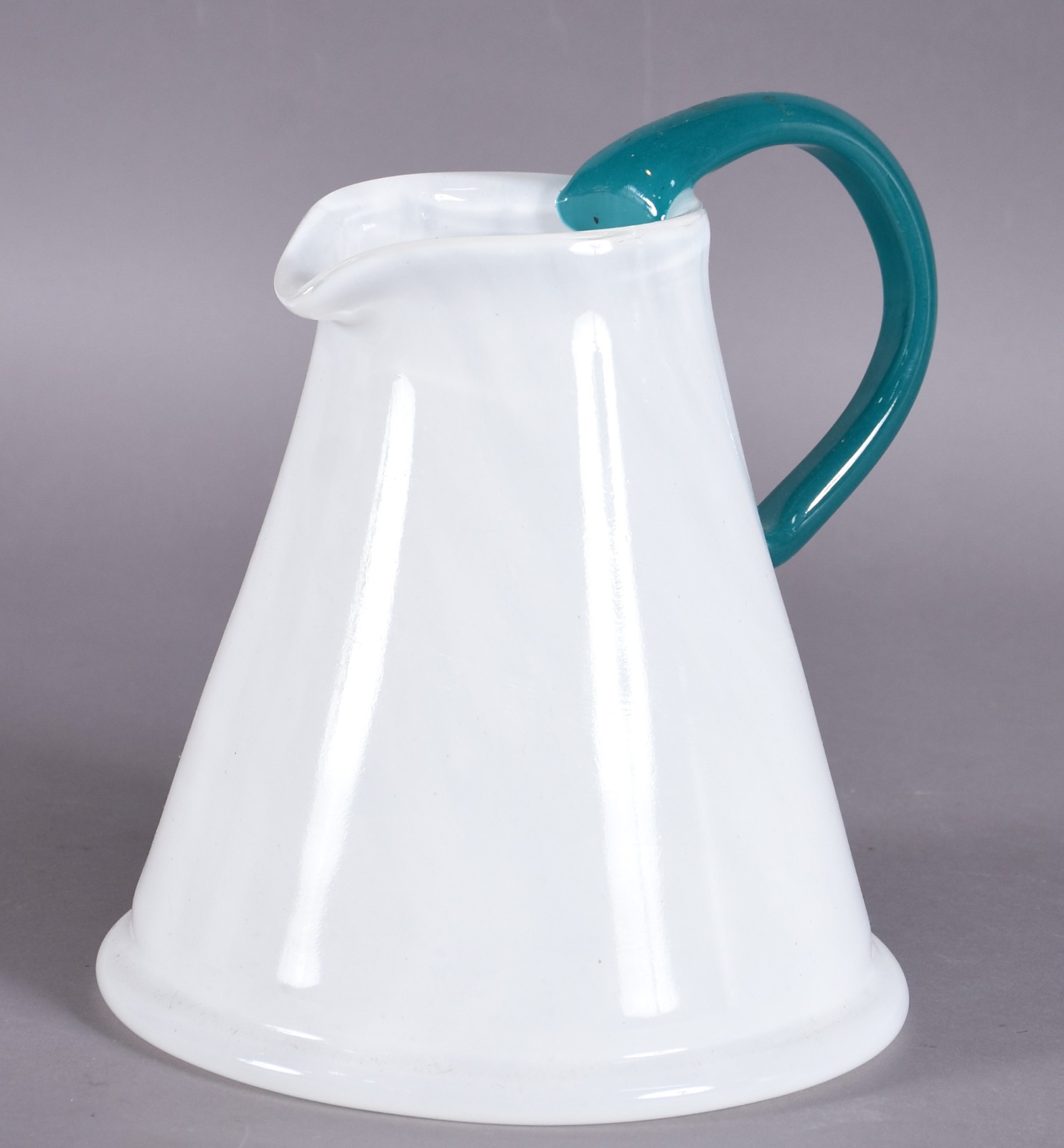 Vaso de vidro soprado, Design anos 90, assinado no fundo. - foto 1 de 5