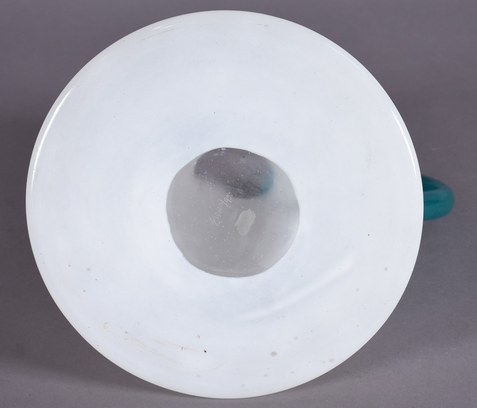 Vaso de vidro soprado, Design anos 90, assinado no fundo. - foto 4 de 5