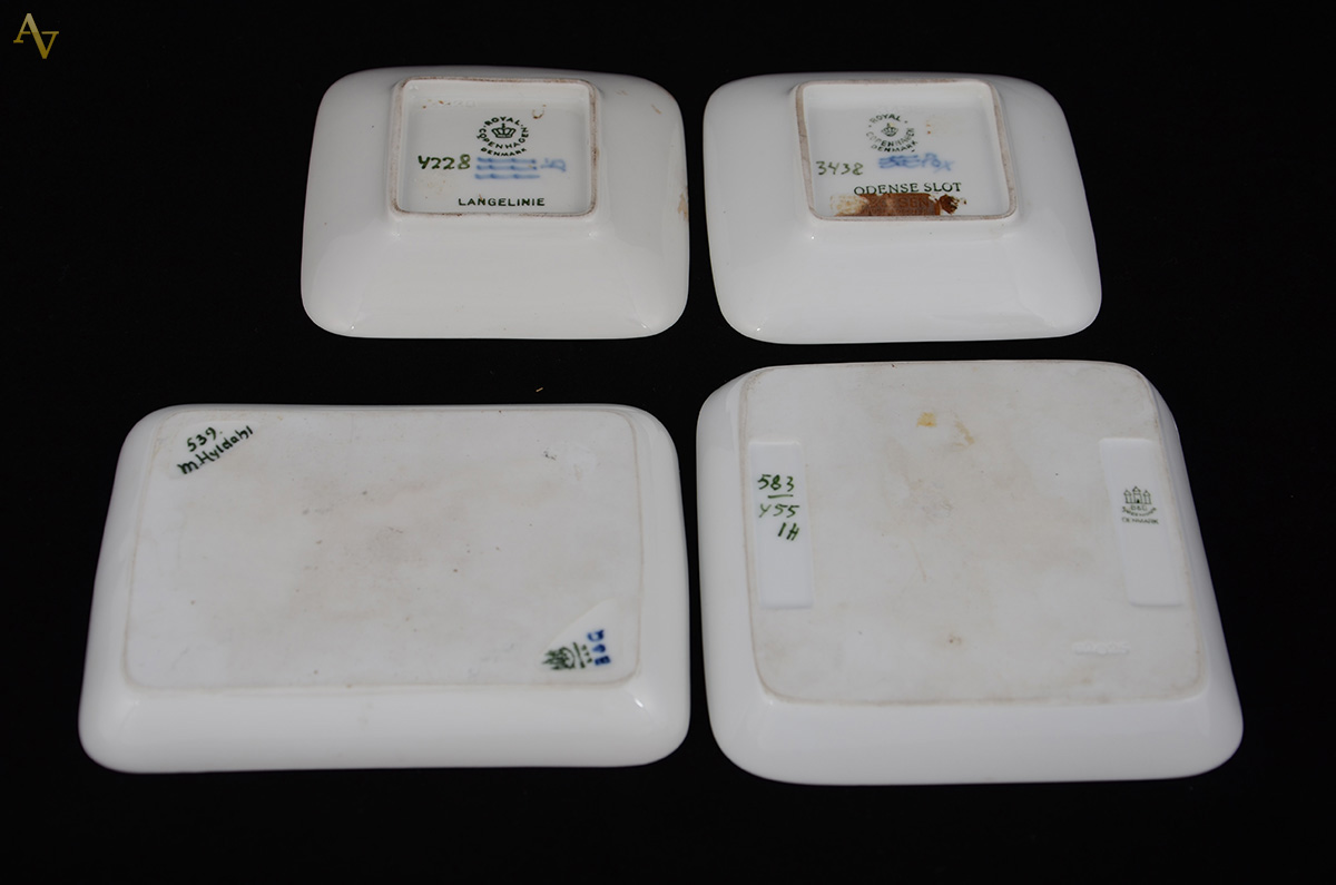 Quatro Cinzeiros em porcelana dinamarquesa, marca Kopenhagem, cenas... - foto 2 de 2