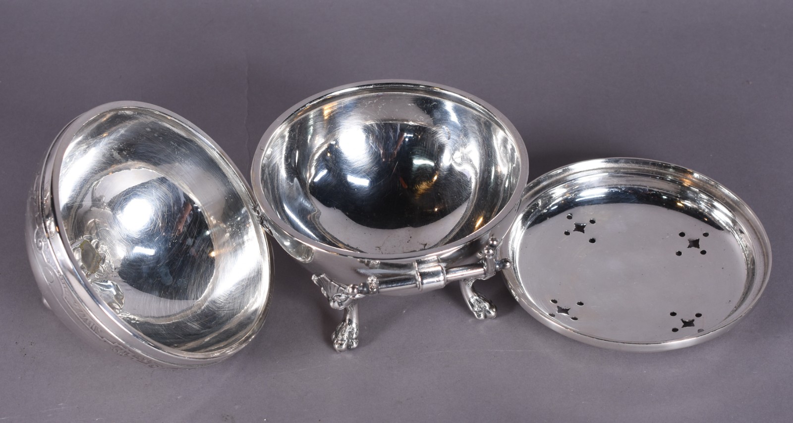 Elegante baixela para chá e café de metal prateado REED & BARTON... - foto 5 de 6