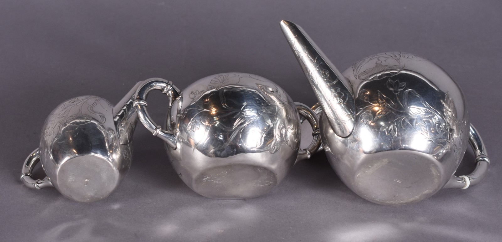 Baixela para chá e café de prata de lei contrastada 833 mls, composto... - foto 8 de 9