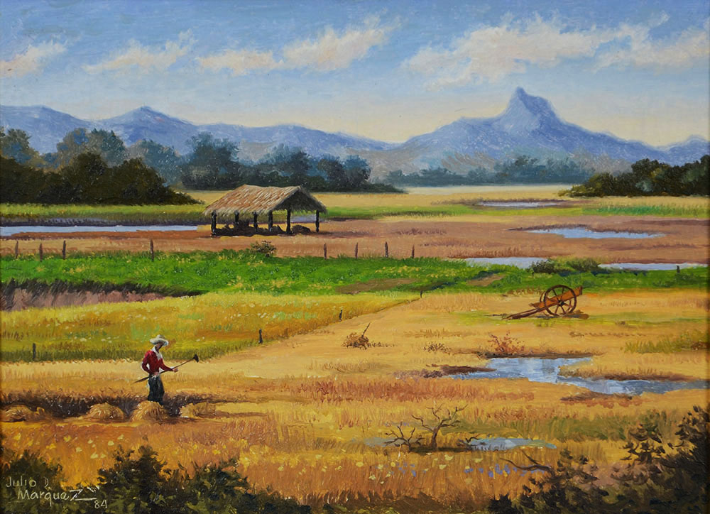 JULIO MARQUEZ - Paisagem - ose - 16 x 22 - 1984 - foto 1 de 2