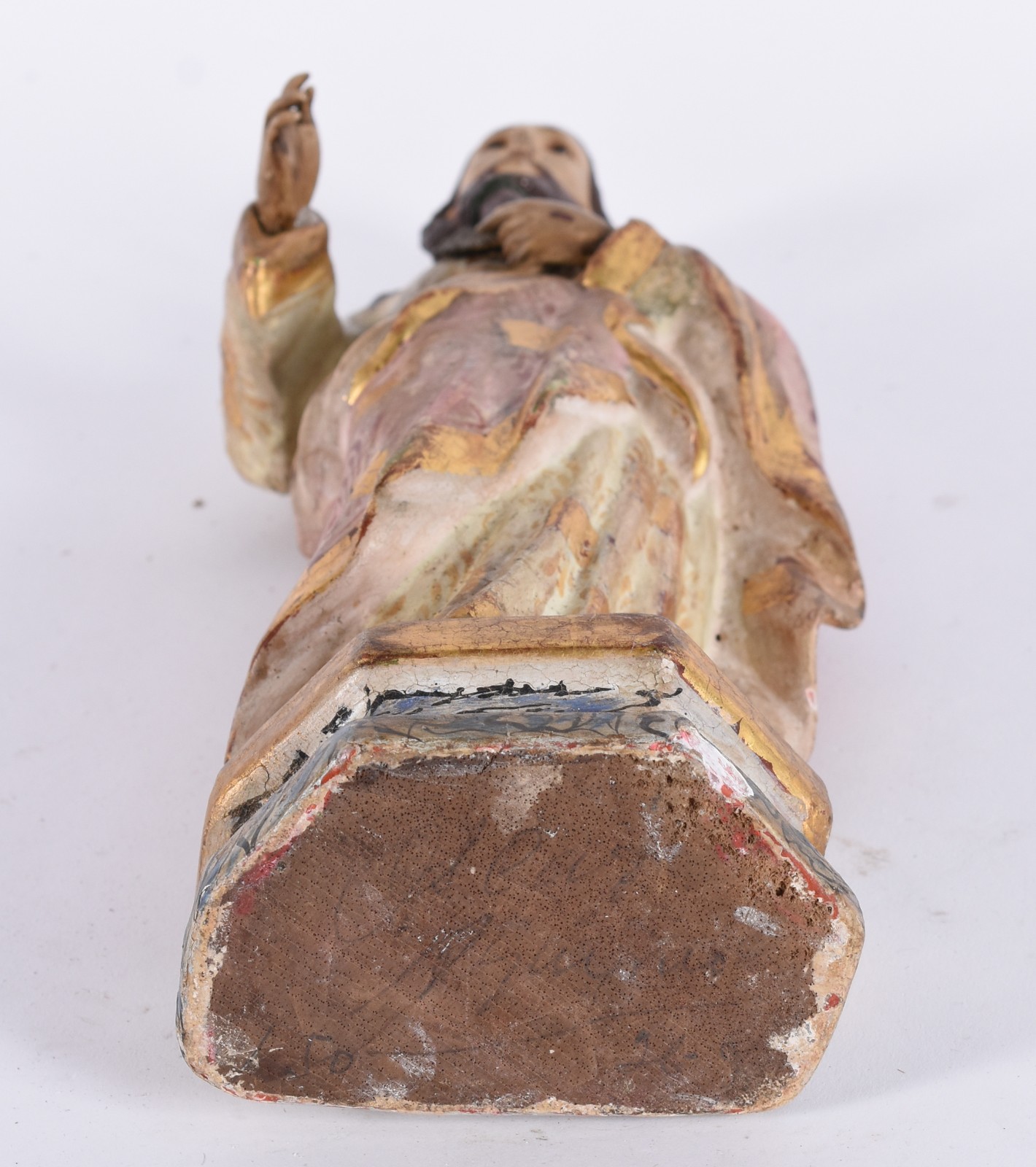 Imagem do Sagrado coração de Jesus em madeira entalhada e... - foto 6 de 6