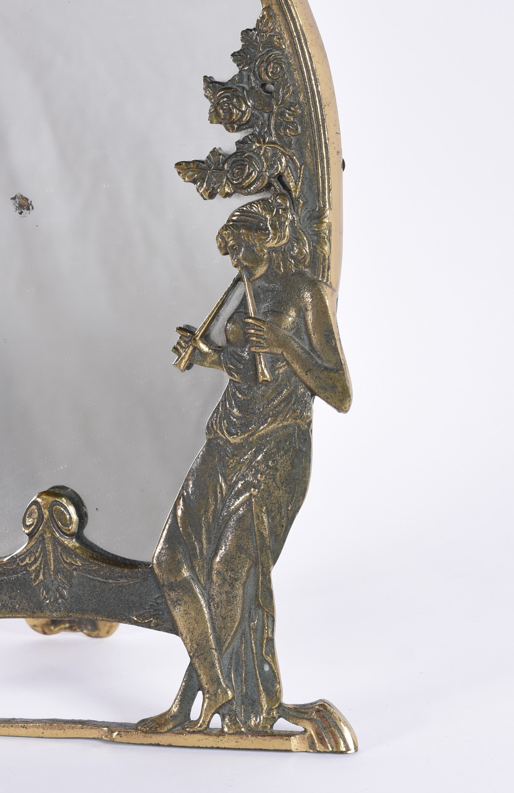 Espelho estilo Art Noveau com moldura de metal dourado (pequena... - foto 3 de 4