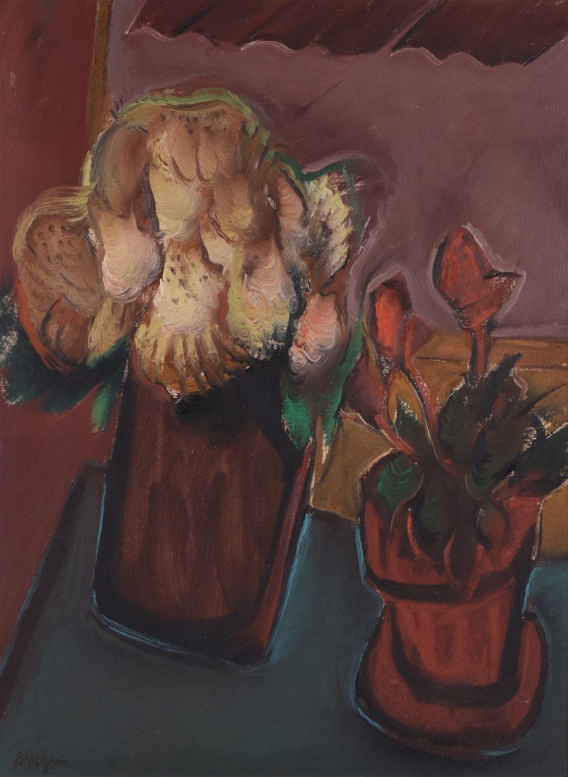 Carlos Bracher (1940), Jarra de Ferro e Vaso de Flores - foto 1 de 4