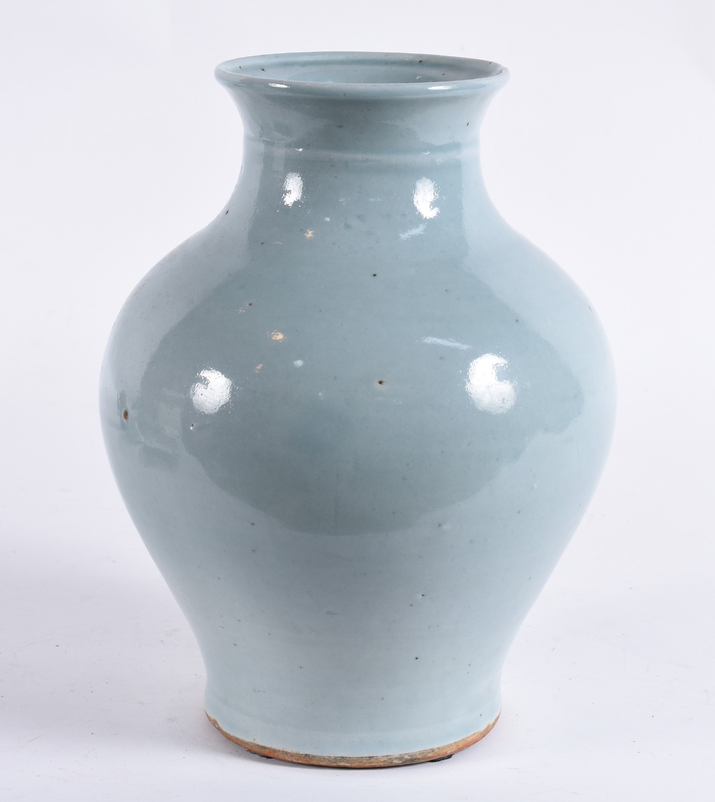 Vaso em porcelana chinesa de formato bojudo, revestido por coberta... - foto 1 de 4