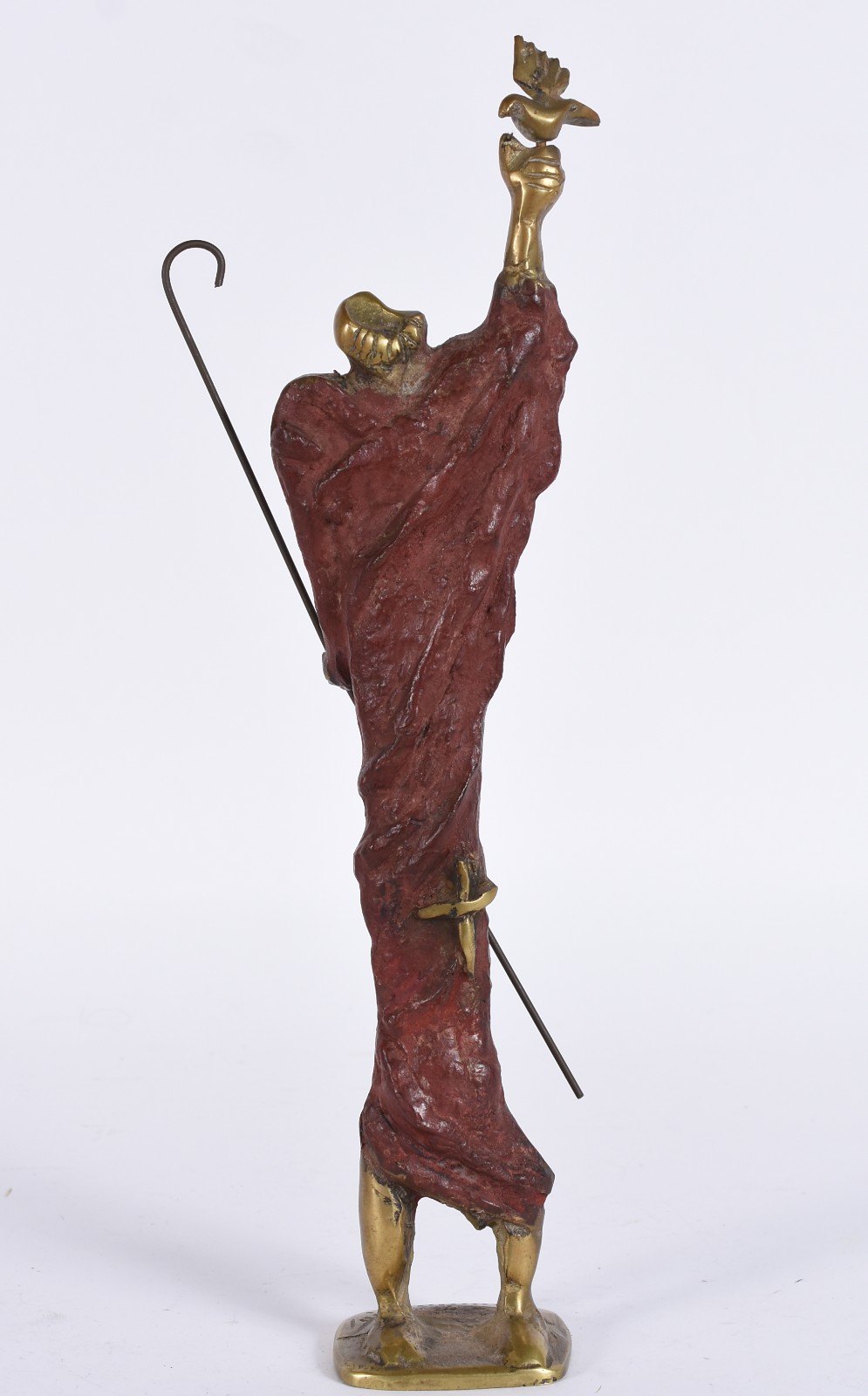 Escultura de bronze representando São Francisco, assinada. - foto 1 de 6