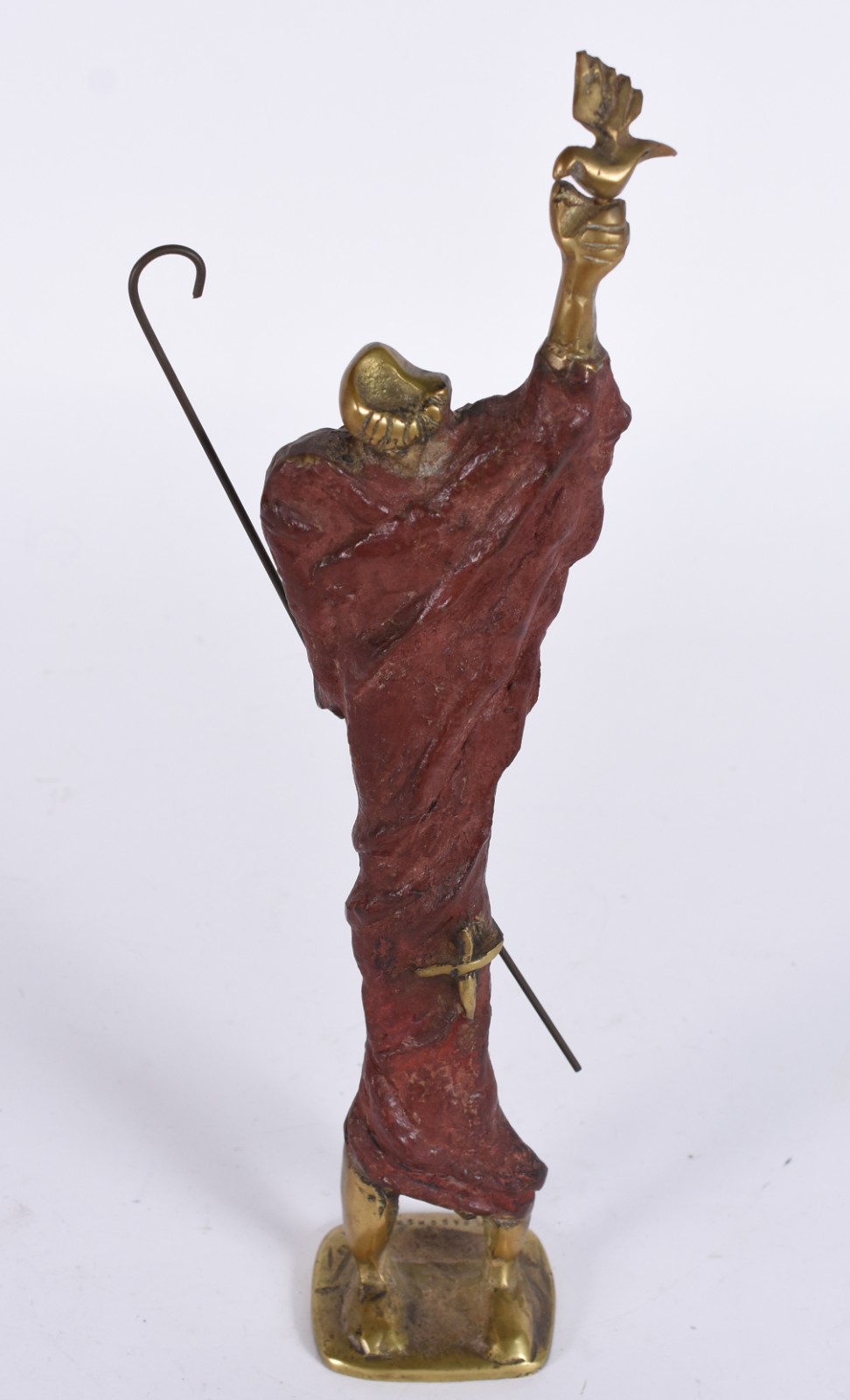 Escultura de bronze representando São Francisco, assinada. - foto 2 de 6