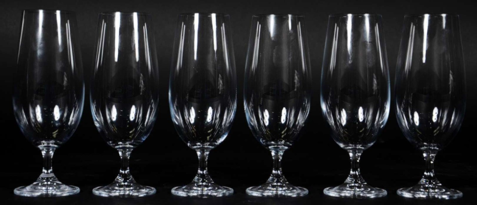 Seis taças de cristal da Bohemia para cerveja, 370 ml. - foto 1 de 2
