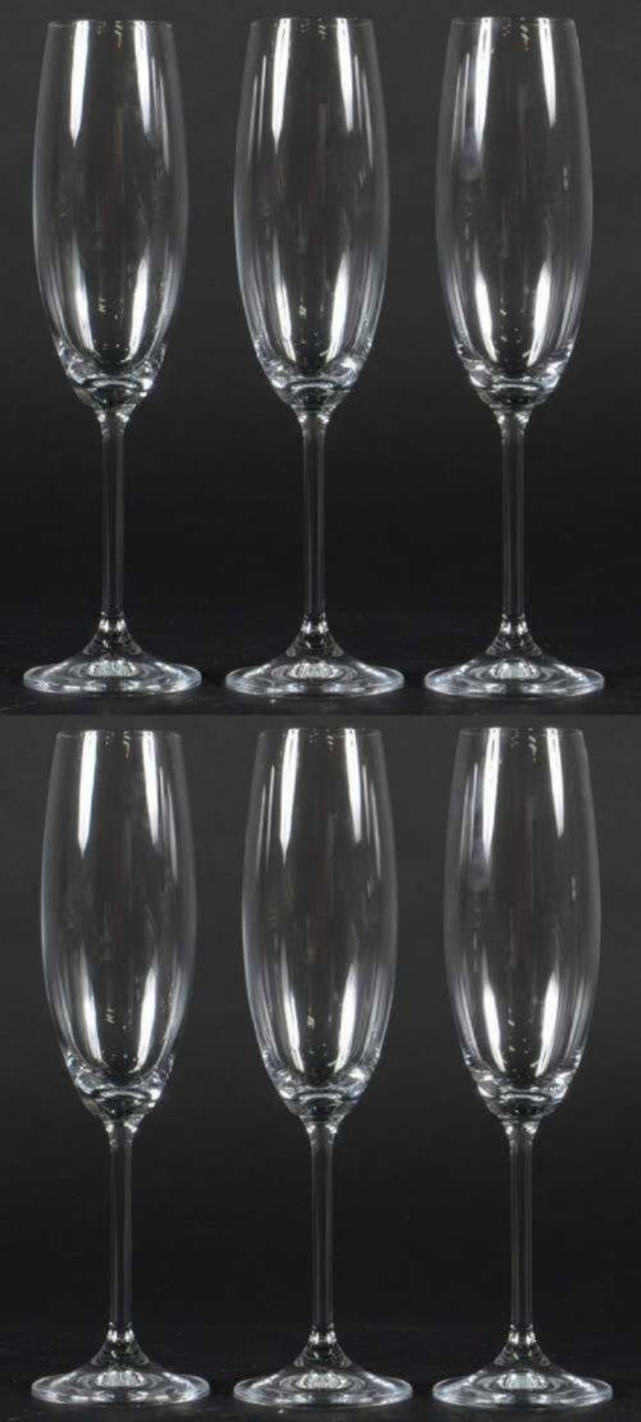 Seis flutes de cristal para champagne, 220 ml. - foto 1 de 2