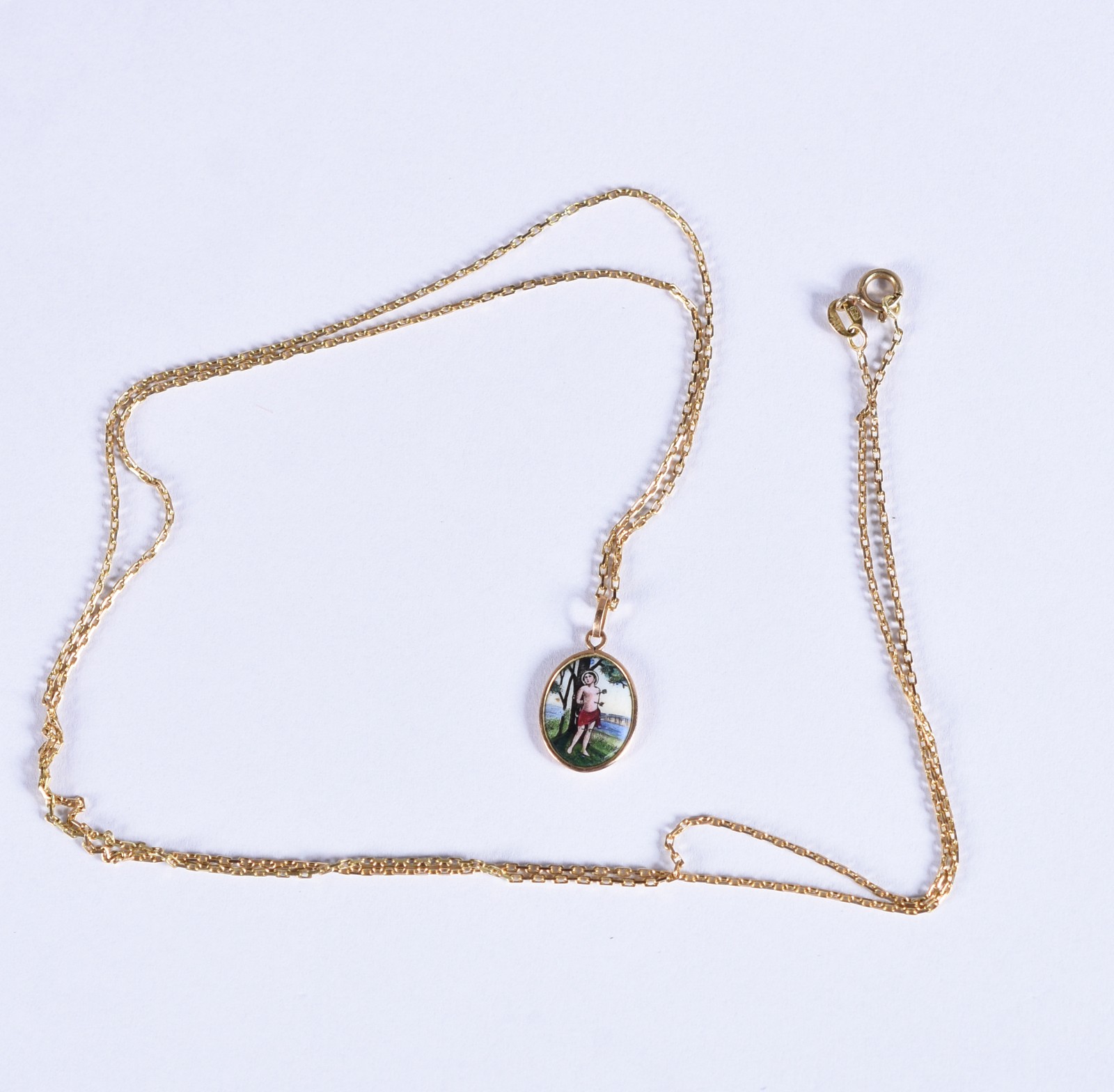 Cordão de ouro 18k e pingente com São Sebastião (Por motivos de... - foto 2 de 5