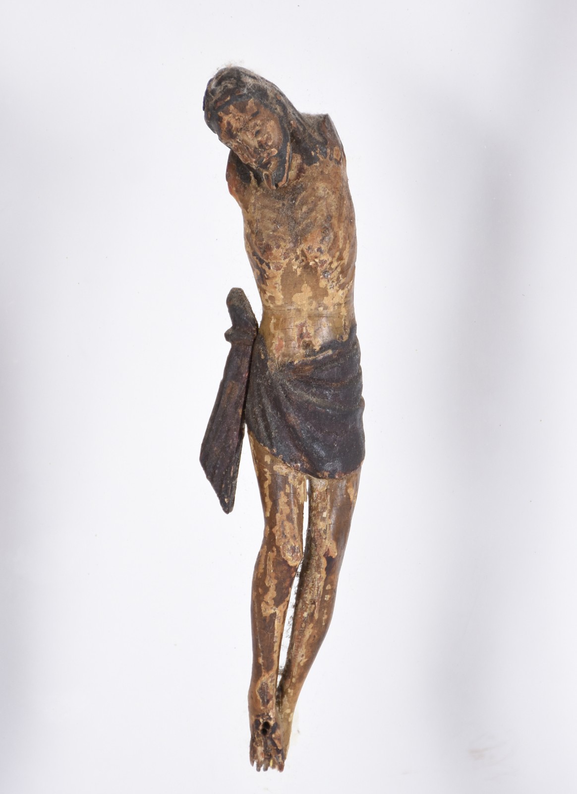 Fragmento grego de madeira entalhada representando Cristo. Moldura de... - foto 2 de 3