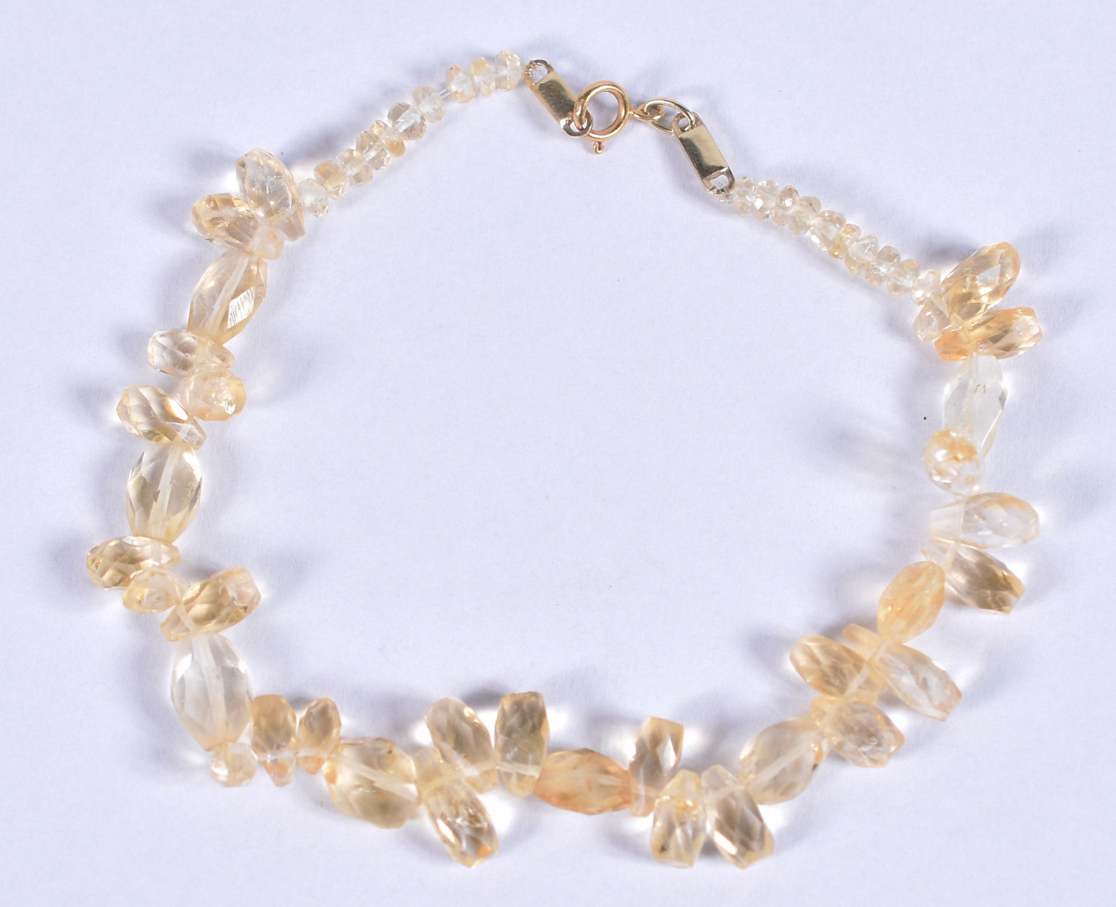 Pulseira com fecho e complementos de ouro 18k feitio gotas de topázio... - foto 2 de 3