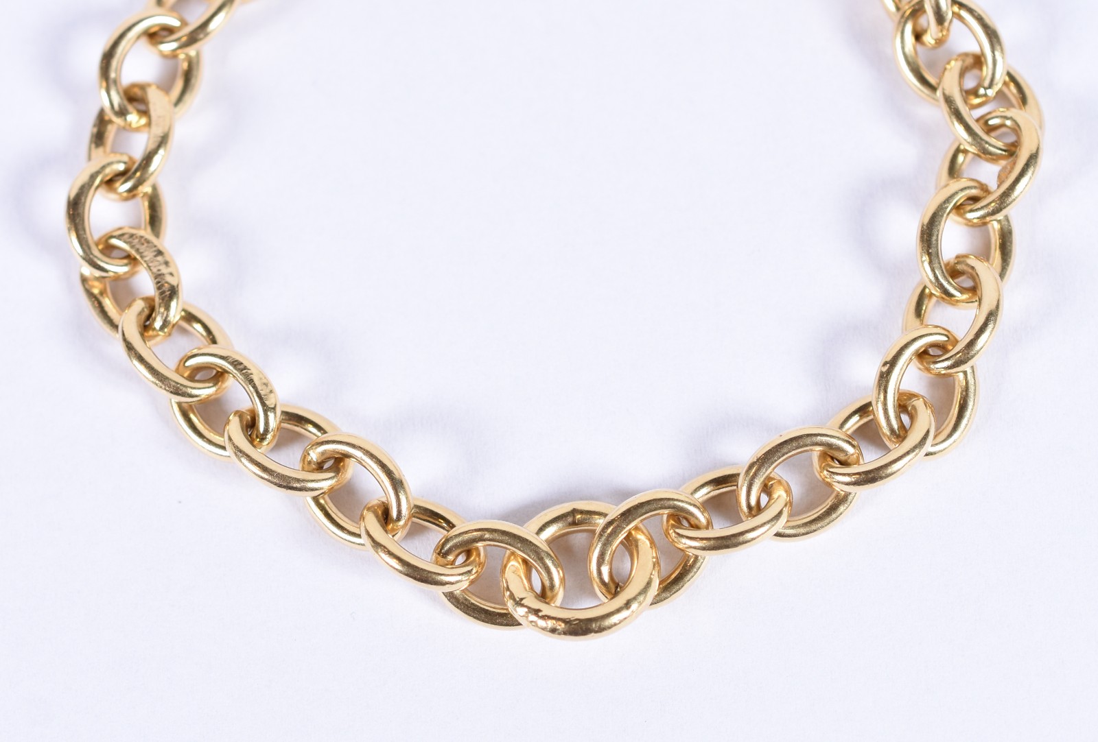 Pulseira de ouro 18k feitio elos grandes. (Por motivos de segurança a... - foto 1 de 4