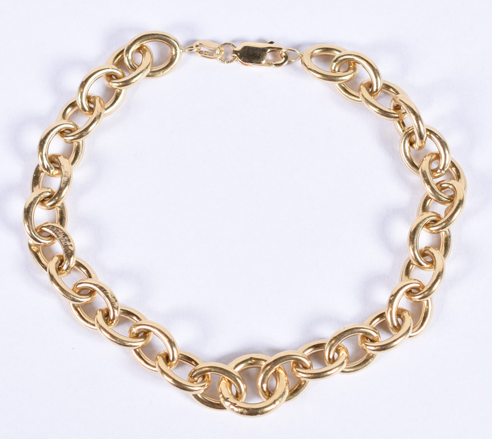 Pulseira de ouro 18k feitio elos grandes. (Por motivos de segurança a... - foto 2 de 4