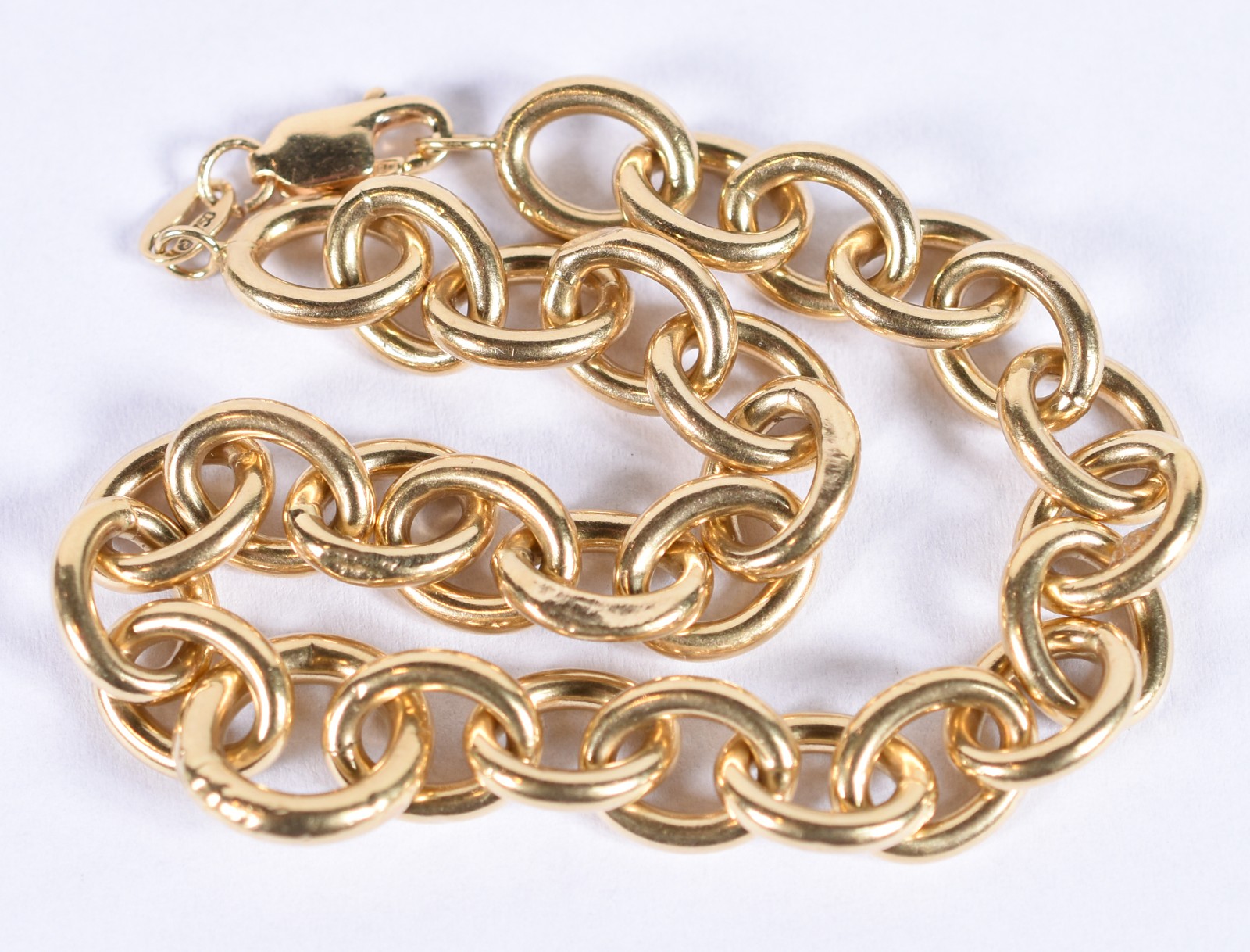 Pulseira de ouro 18k feitio elos grandes. (Por motivos de segurança a... - foto 3 de 4