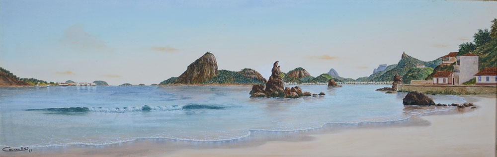 EDUARDO CAMÕES - Estrada da Barra da Tijuca RJ - ost - 20 x 60 - foto 1 de 2