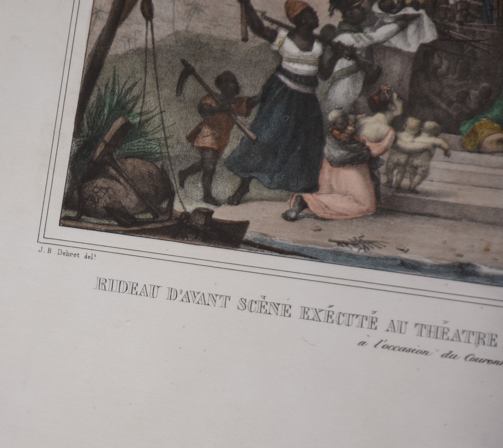 Jean-Baptiste Debret (1768-1848), "Decoration du Ballet Historique"- Donné au Théatre de la Cour à Rio de Janeiro, le 13 Mai 1818"/"Rideau d'avant scène exécuté au Théatre de la cour, pour la répresentation d'apparat, à l'occasion du Couronnement de L'Empereur D.Pedro I".u - foto 5 de 6