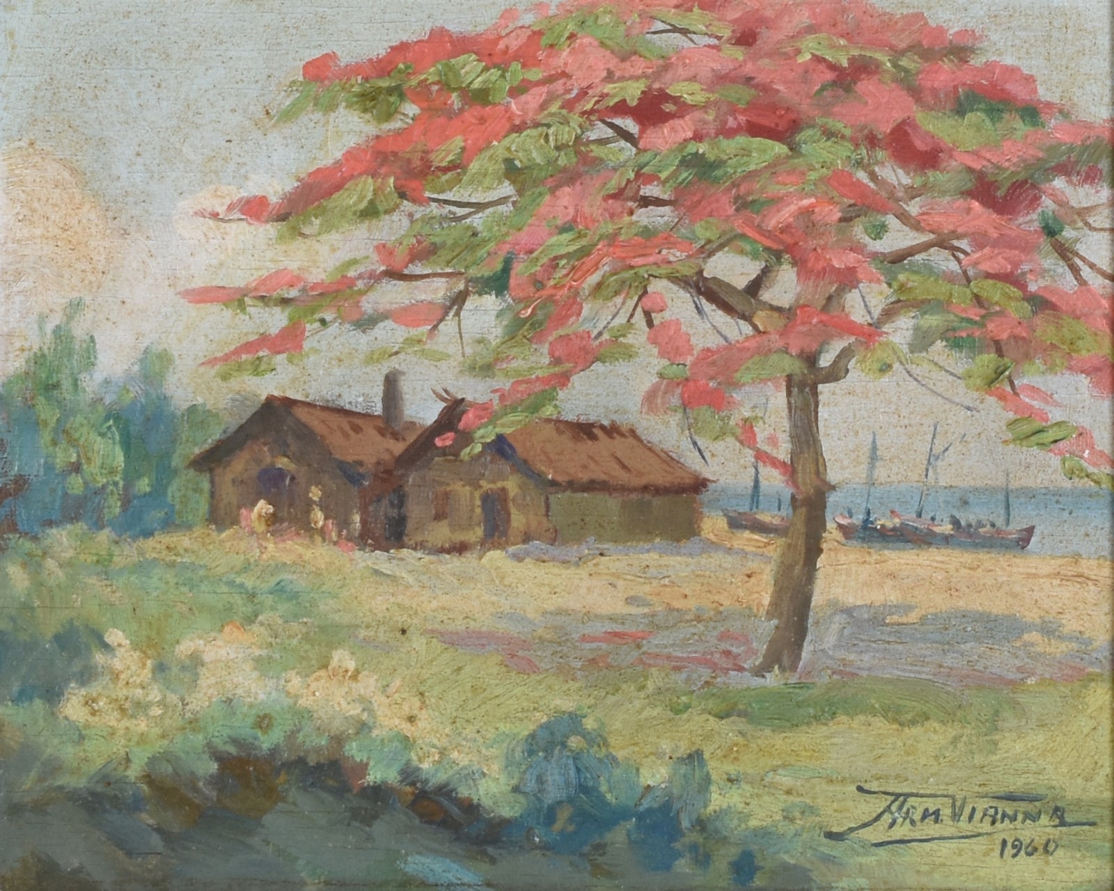 Armando Vianna (1897-1992), Paisagem com Casário - foto 1 de 5
