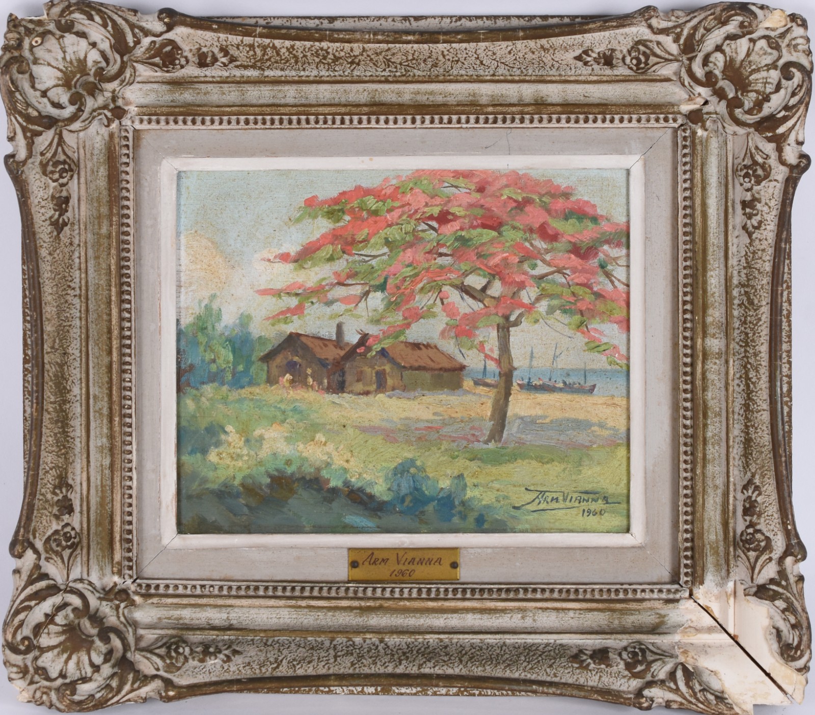 Armando Vianna (1897-1992), Paisagem com Casário - foto 2 de 5