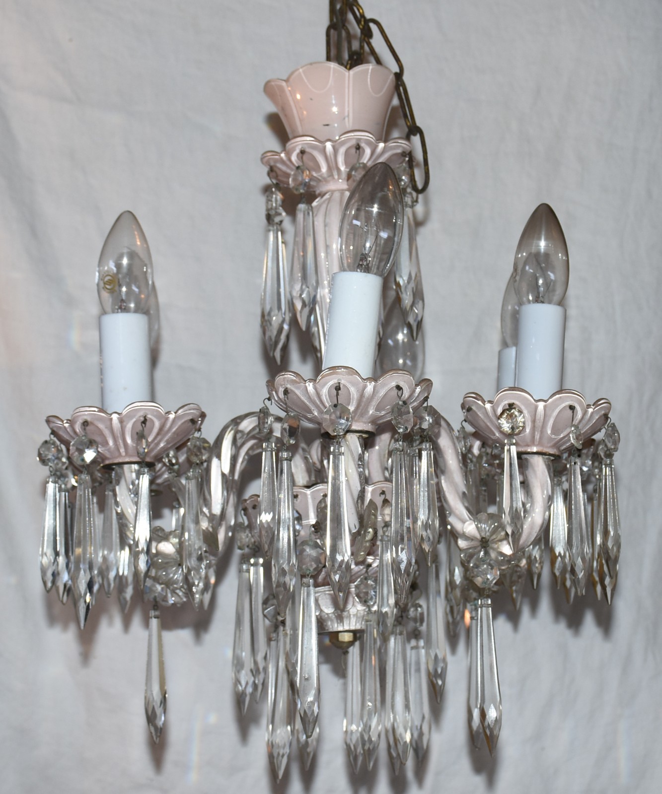 Lustre de cristal para 6 luzes. - foto 2 de 3