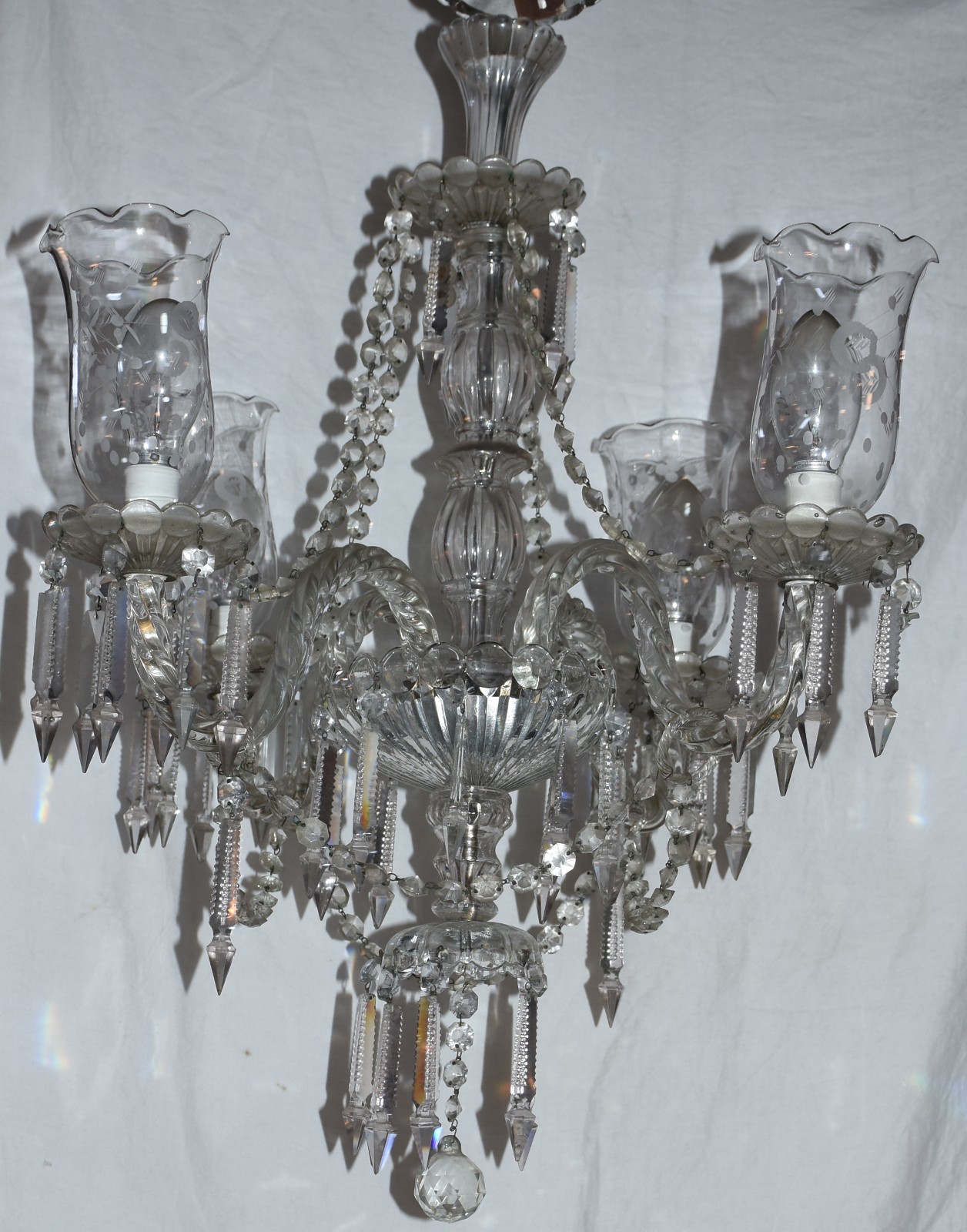 Lustre para 4 luzes de cristal. - foto 3 de 4