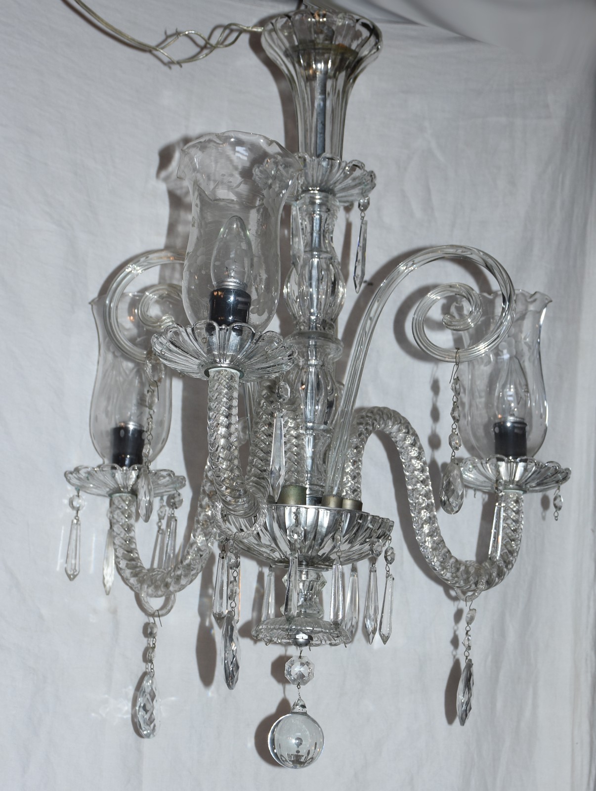 Lustre de cristal para 3 luzes. - foto 3 de 3
