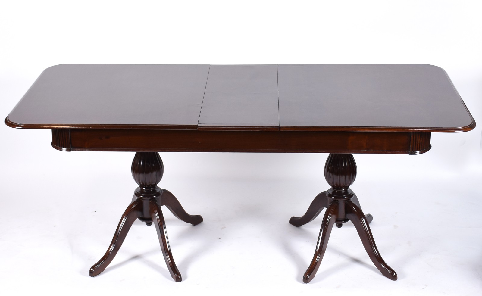 Mesa de jantar de madeira nobre, tampo retangular com tabua extensora... - foto 2 de 5