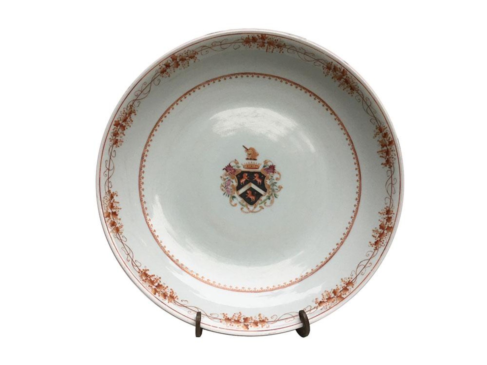 Grande medalhão porcelana francesa Samson, do século XIX, decorado ao... - foto 1 de 3