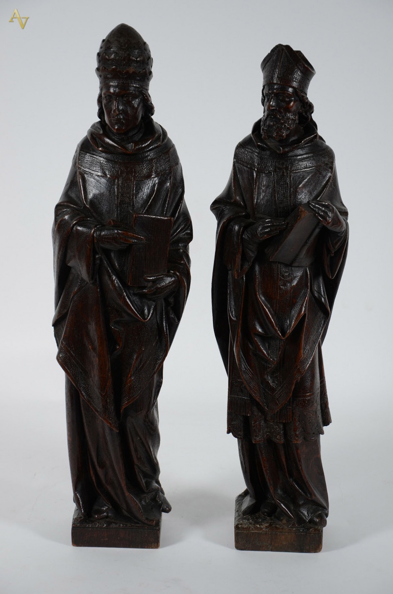 SANTOS EVANGELISTAS - Séc.XVIII/XIX - Par de imagens européias...