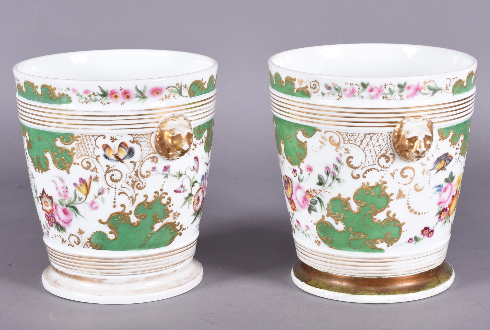 Par de cachepots de porcelana francesa Velho Paris, decorados com... - foto 3 de 6