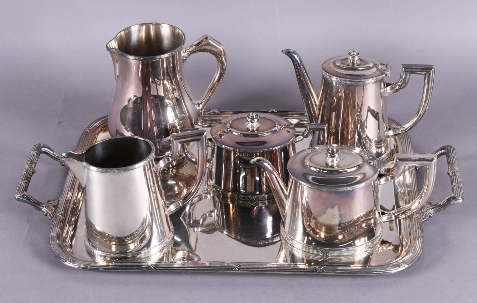 Baixela de chá e café de metal prateado Fracalanza, composto de... - foto 2 de 6