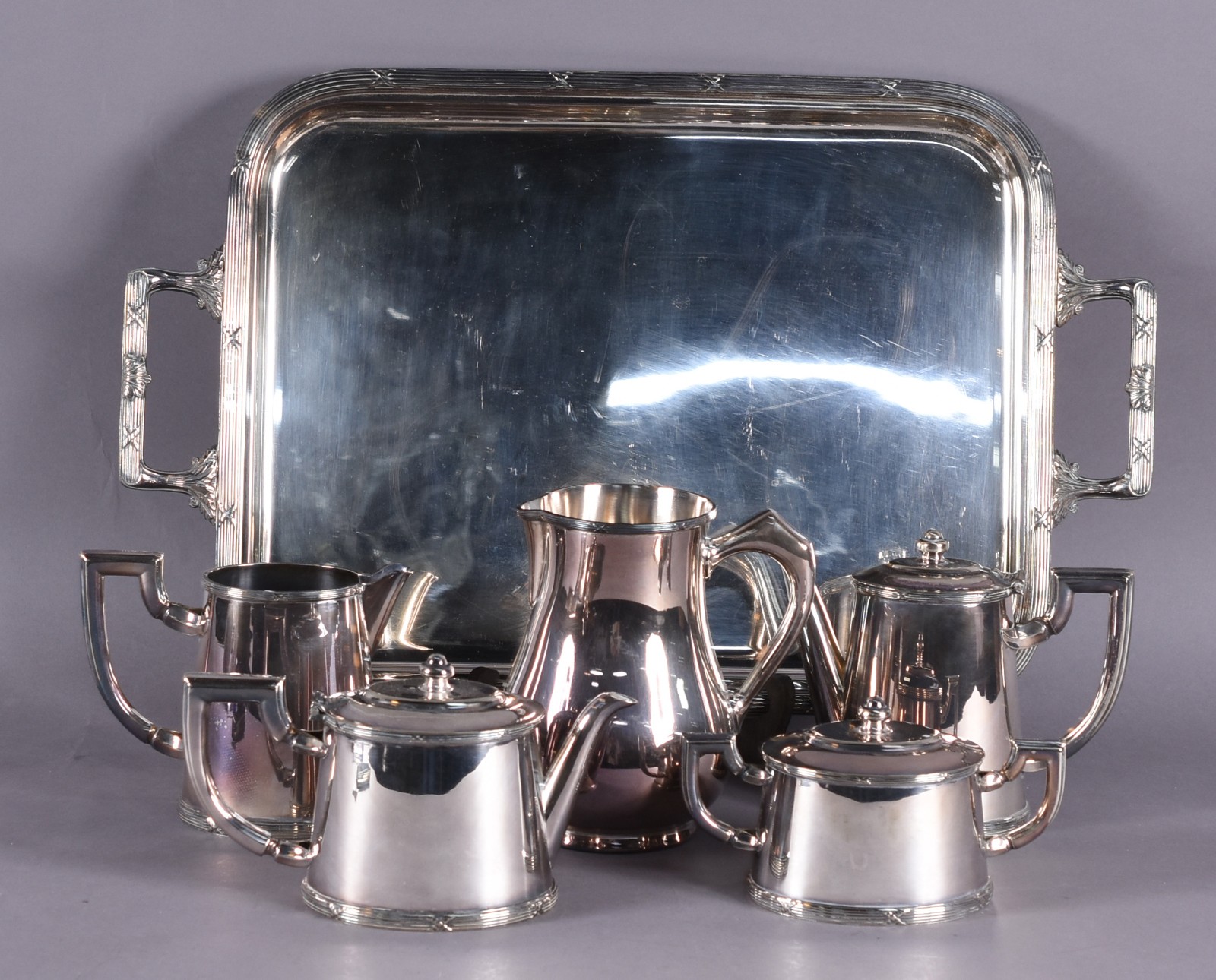 Baixela de chá e café de metal prateado Fracalanza, composto de... - foto 3 de 6