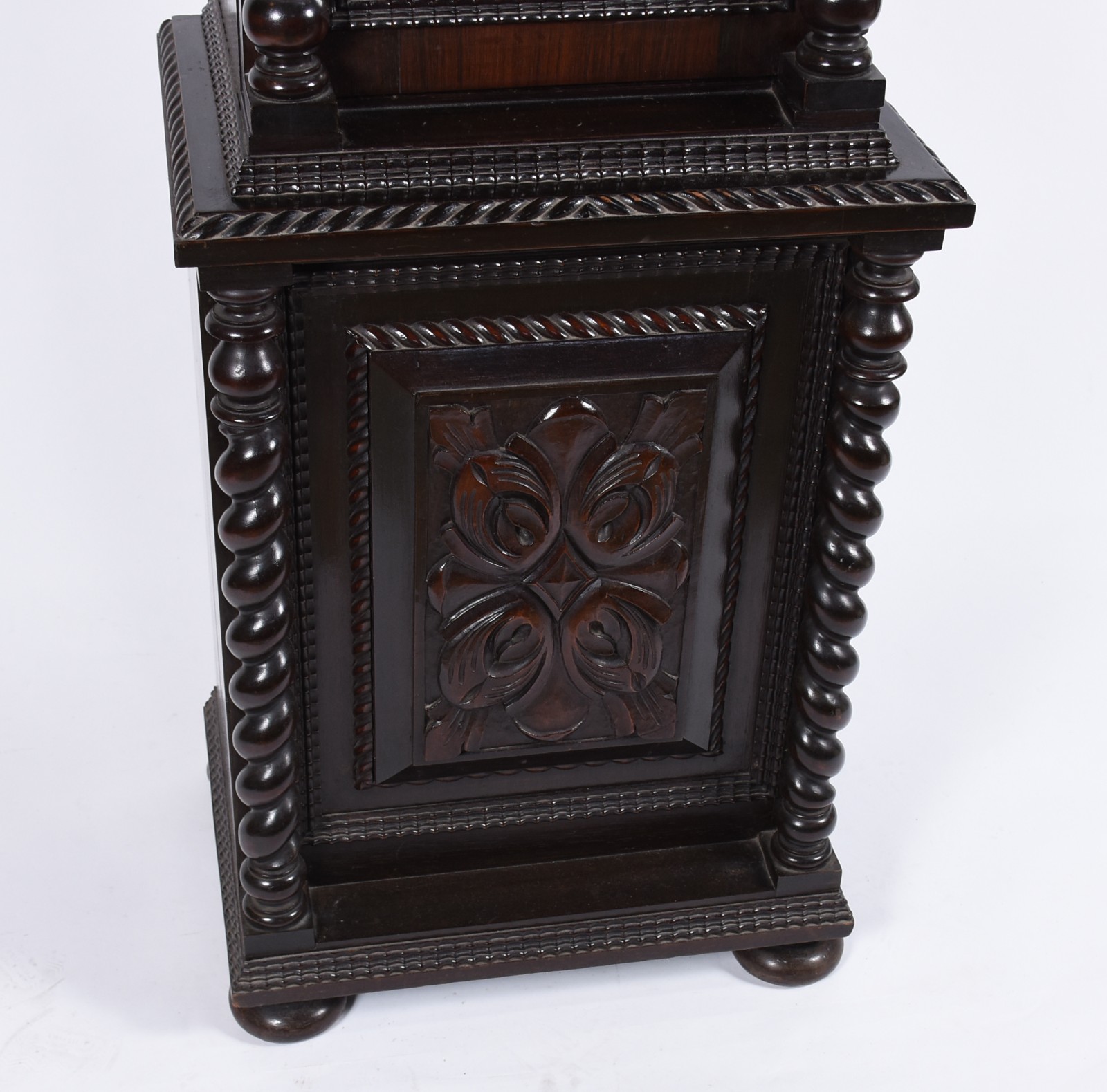 Antigo relógio francês pedestal, mostrador adaptado, caixa coluna de... - foto 3 de 5