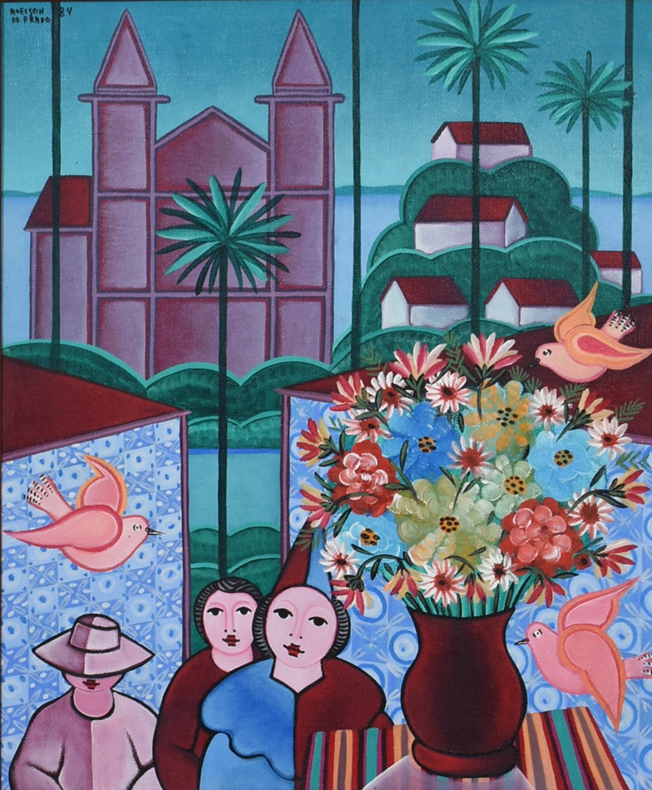 Adelson do Prado (1944-2013), Paisagem e Flores - foto 1 de 5