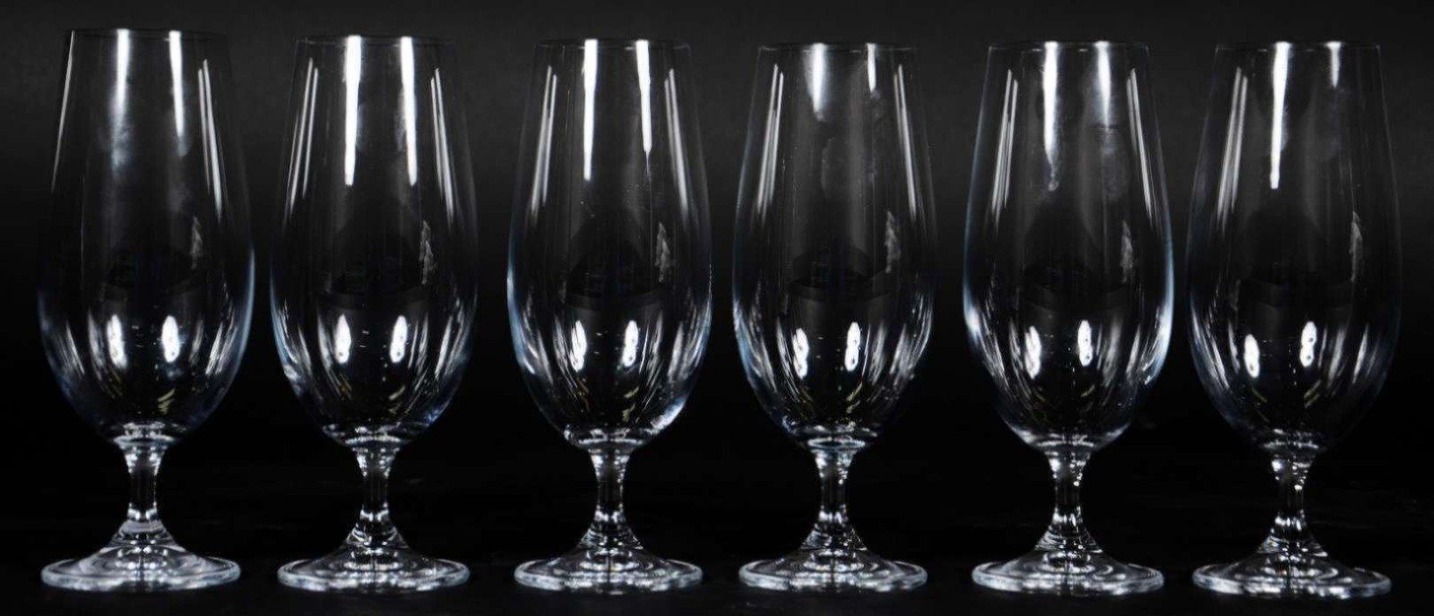 Seis taças de cristal da Bohemia para cerveja, 370 ml. - foto 2 de 2