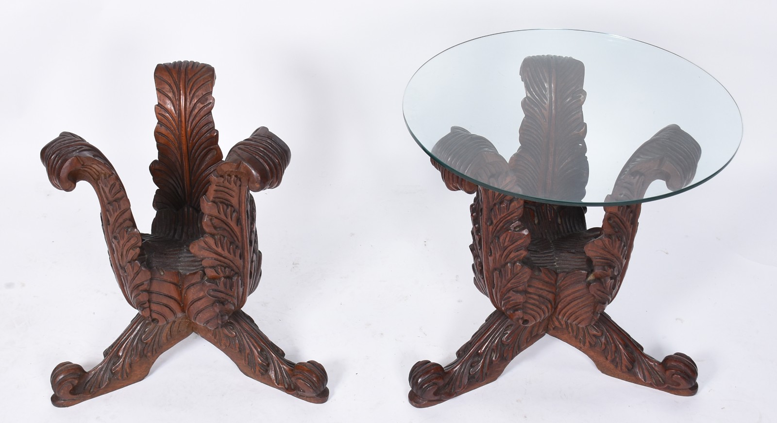 Conjunto de mesa de centro e par de mesas laterais de com bases de... - foto 5 de 6