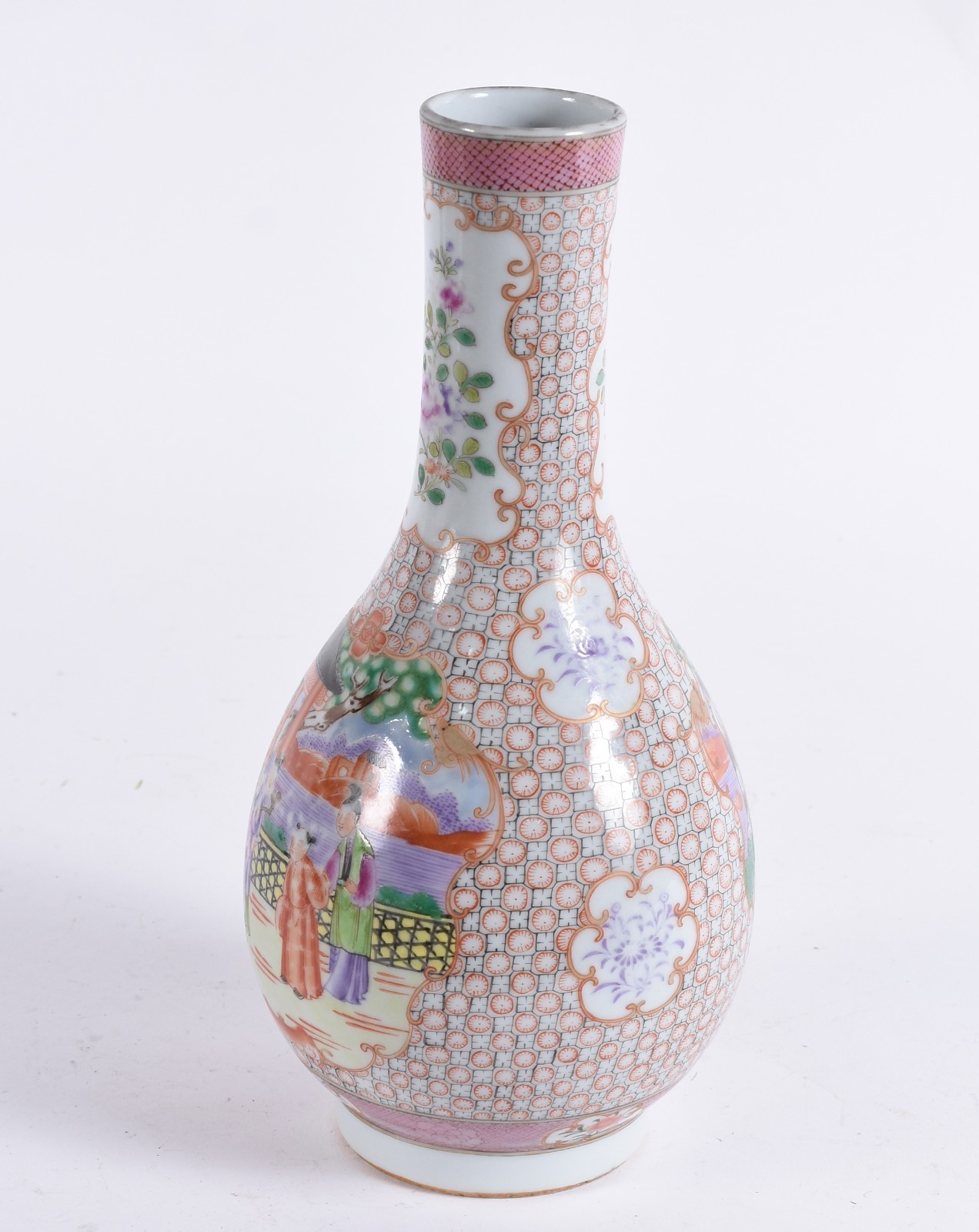 Vaso piriforme com longo gargalo em porcelana chinesa da Companhia... - foto 3 de 5