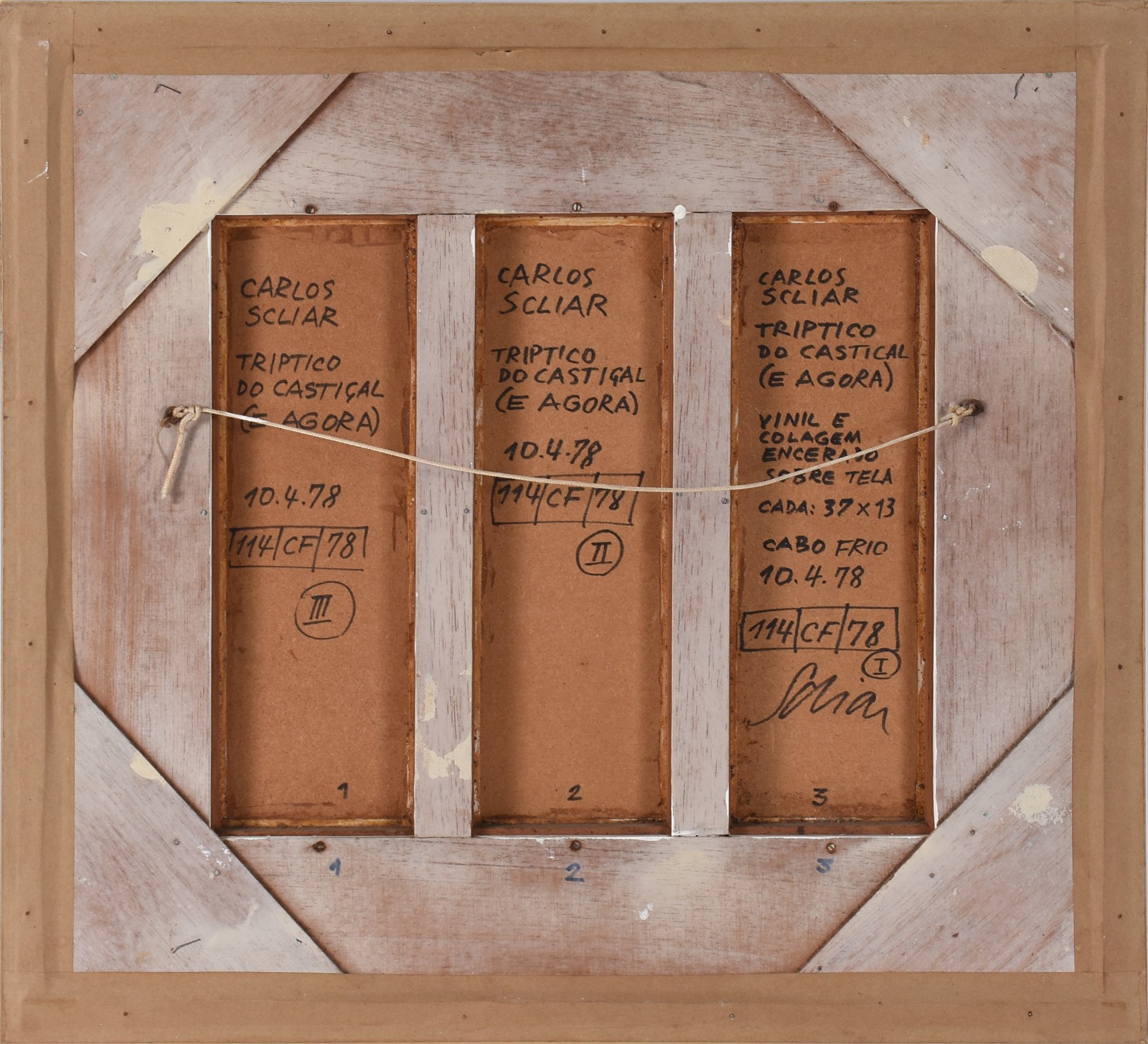 Carlos Scliar (1920-2001), Tríptico do castiçal - foto 4 de 4