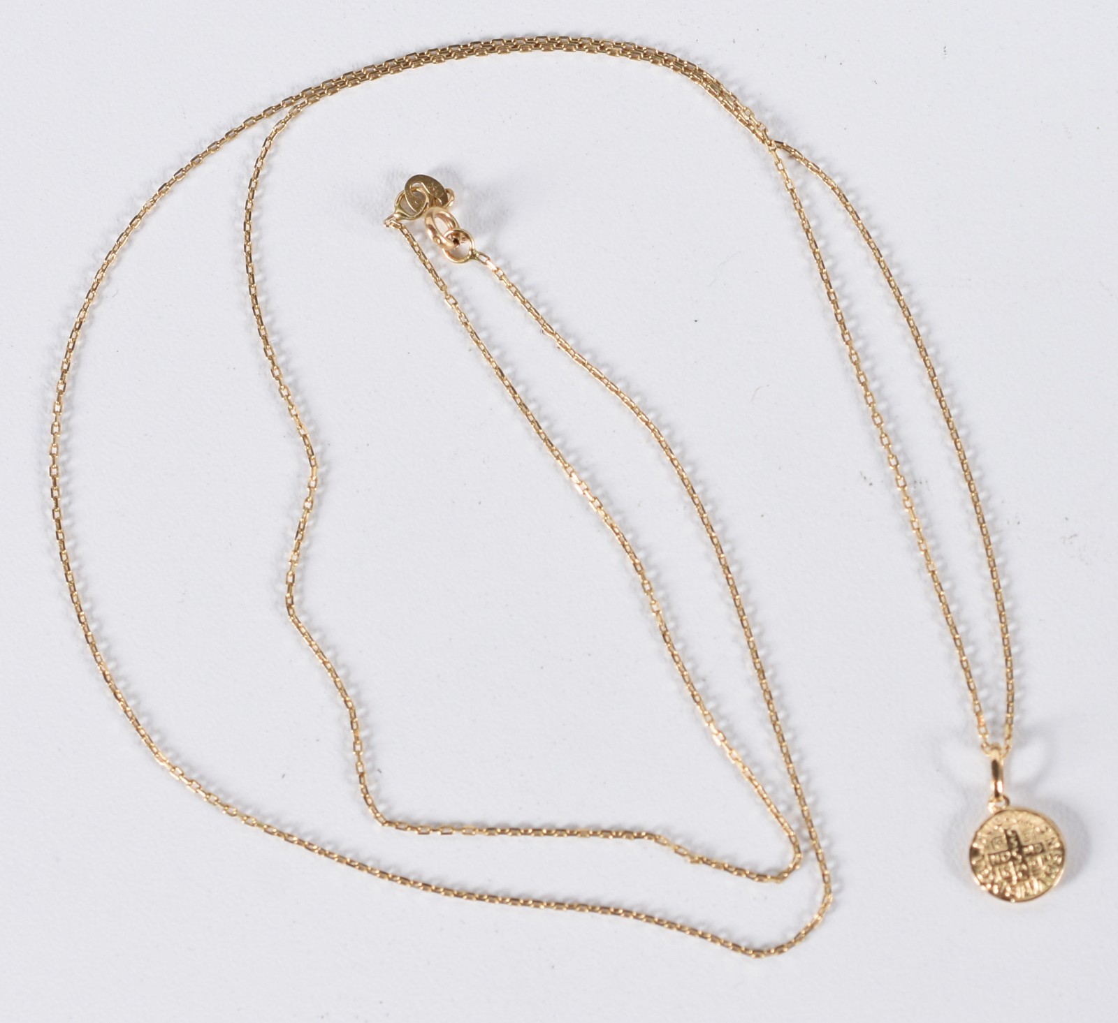 Colar de ouro 18 k contraste 750 e pingente Sacro (Por motivos de... - foto 4 de 5