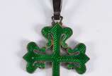 Comenda de prata de lei com cruz esmaltada de v... - Comenda de prata de lei com cruz esmaltada de verde.