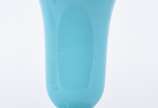 Vaso de opalina azul turquesa. - Vaso de opalina azul turquesa.