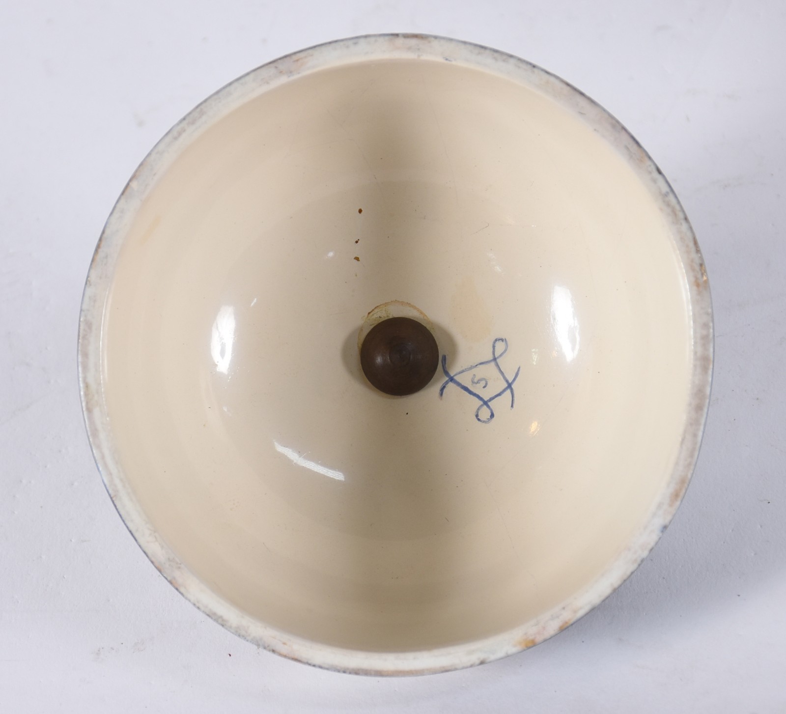 Ânfora de porcelana francesa na cor azul cobalto, possivelmente... - foto 10 de 11