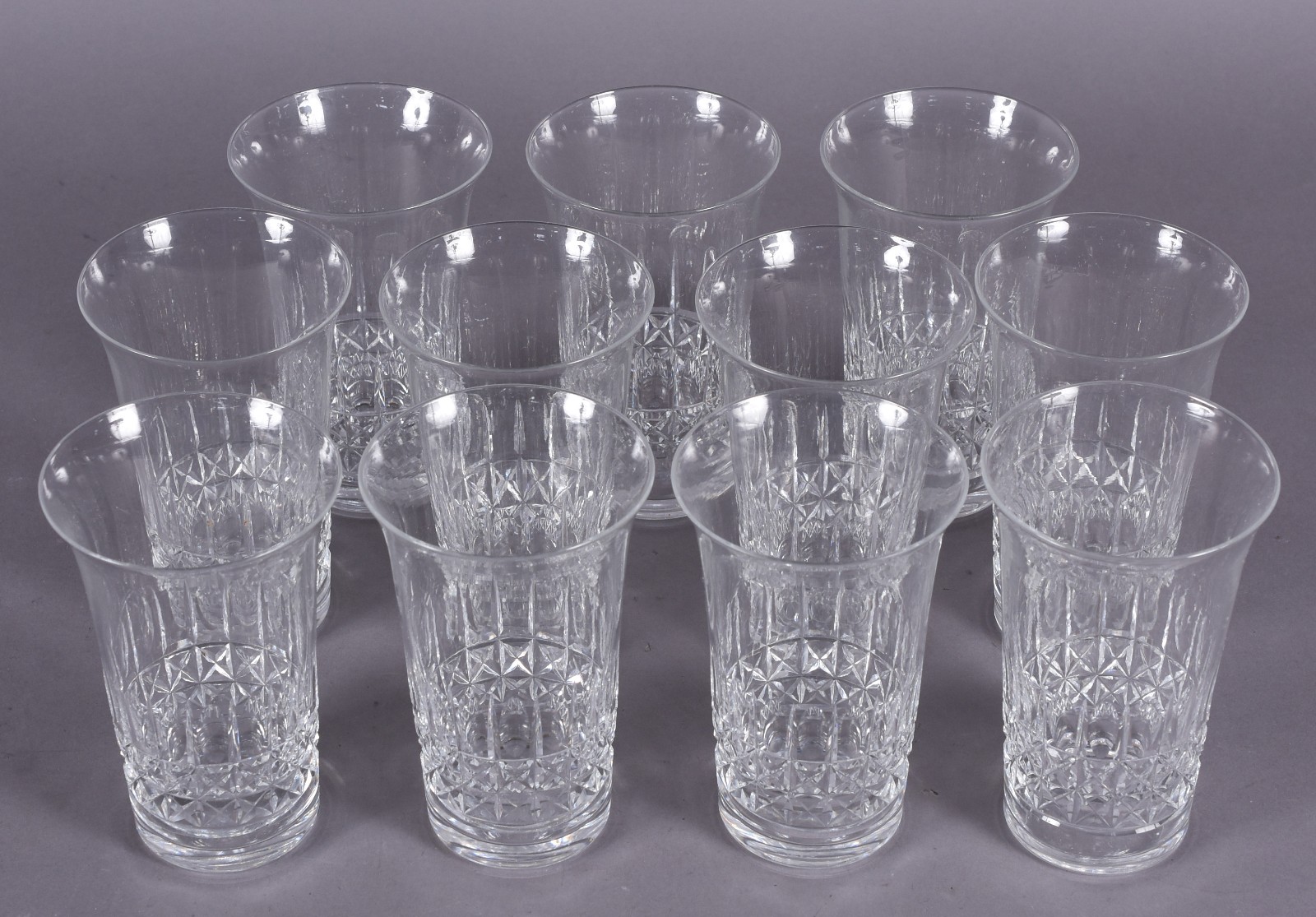 Conjunto com 11 copos longos de cristal Webb Inglês. - foto 2 de 6